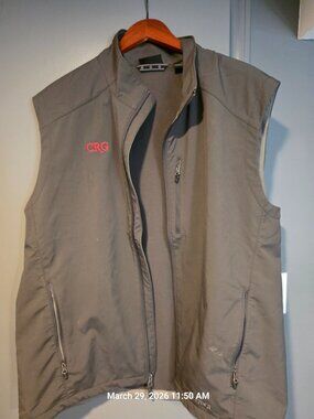Marmot XXL Vest Has a CRG logo on it.